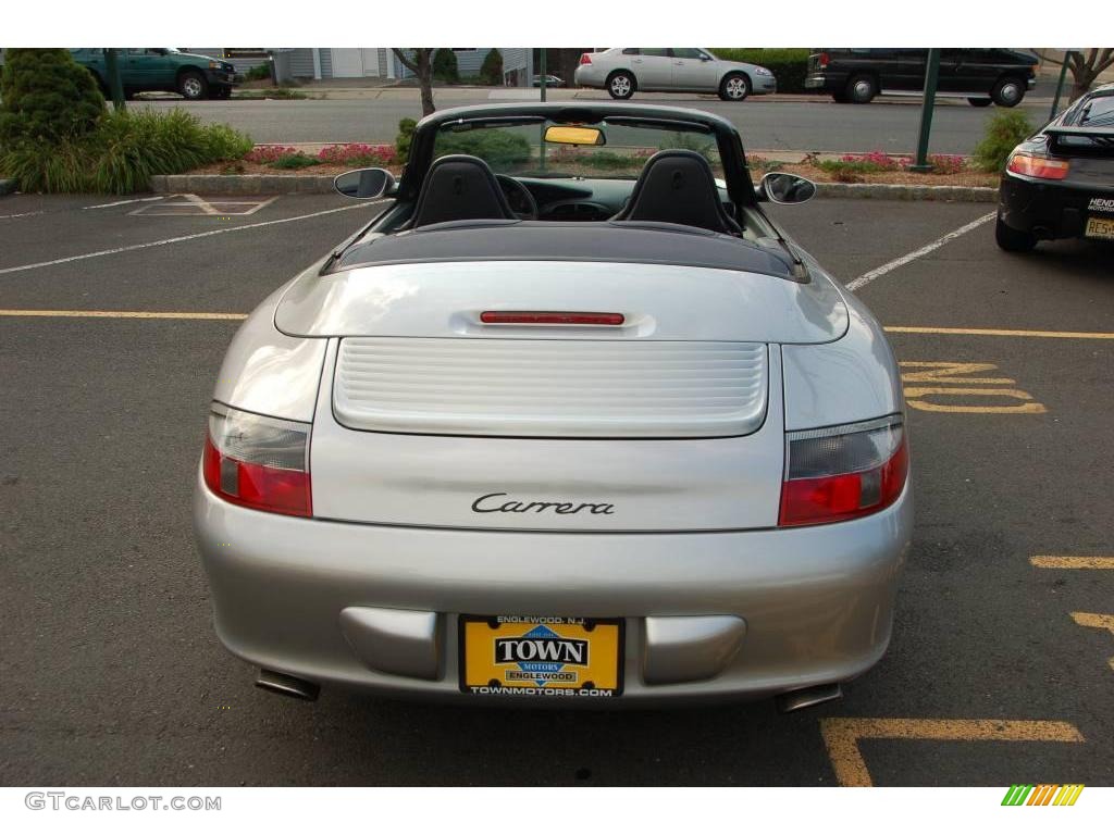 2003 911 Carrera Cabriolet - Arctic Silver Metallic / Metropol Blue photo #22