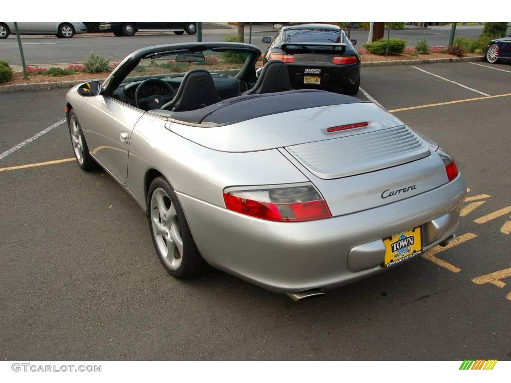 2003 911 Carrera Cabriolet - Arctic Silver Metallic / Metropol Blue photo #23