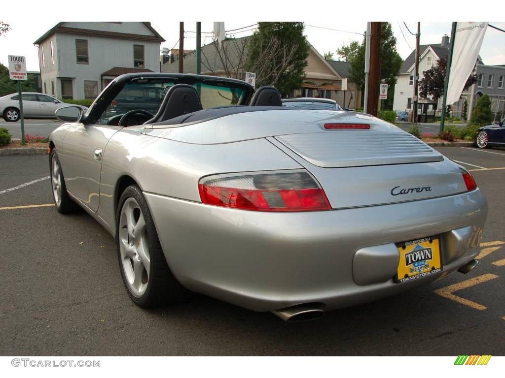 2003 911 Carrera Cabriolet - Arctic Silver Metallic / Metropol Blue photo #24