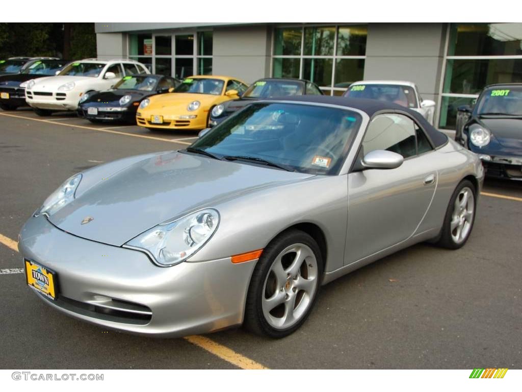 2003 911 Carrera Cabriolet - Arctic Silver Metallic / Metropol Blue photo #25
