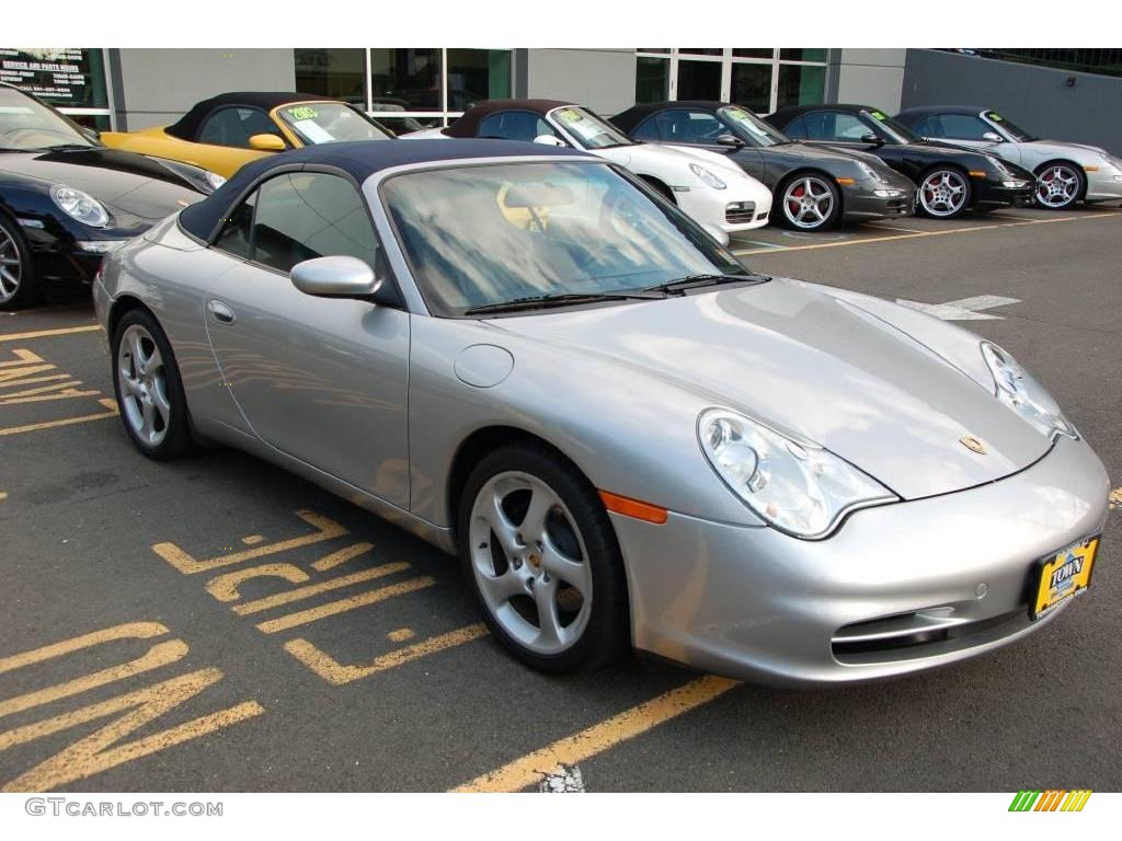 2003 911 Carrera Cabriolet - Arctic Silver Metallic / Metropol Blue photo #30