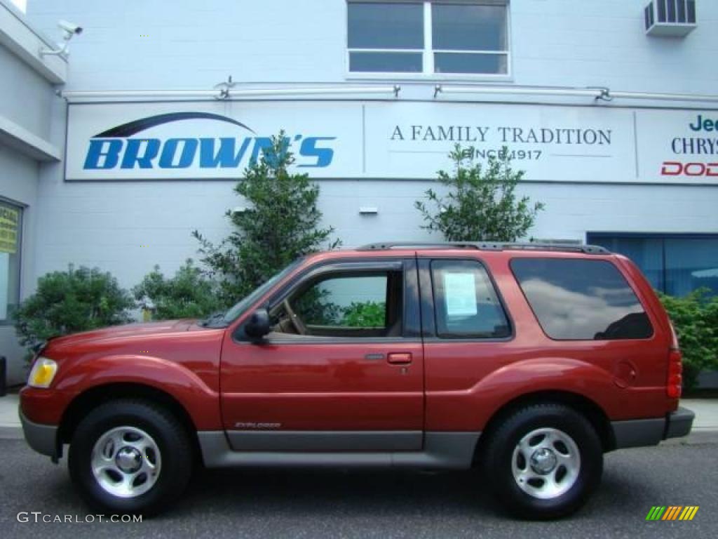 2001 Explorer Sport 4x4 - Toreador Red Metallic / Medium Prairie Tan photo #1