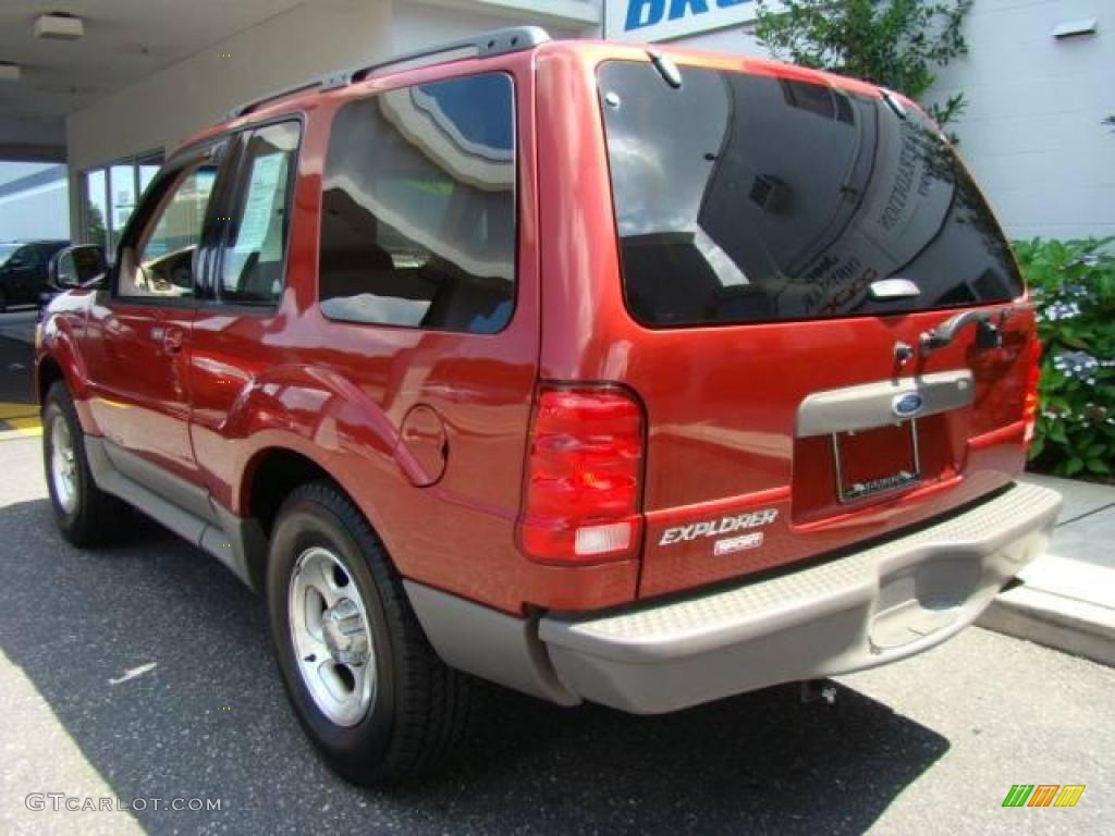 2001 Explorer Sport 4x4 - Toreador Red Metallic / Medium Prairie Tan photo #4