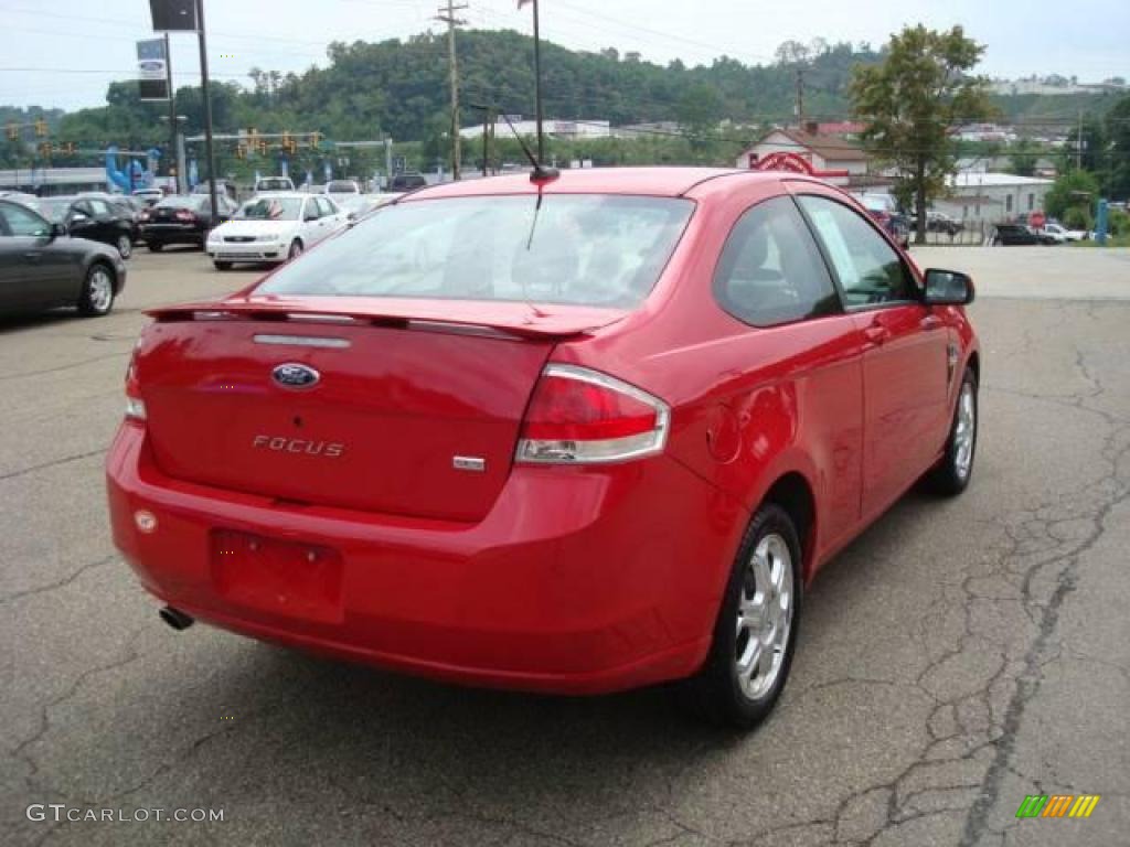 2008 Focus SES Coupe - Vermillion Red / Charcoal Black photo #4