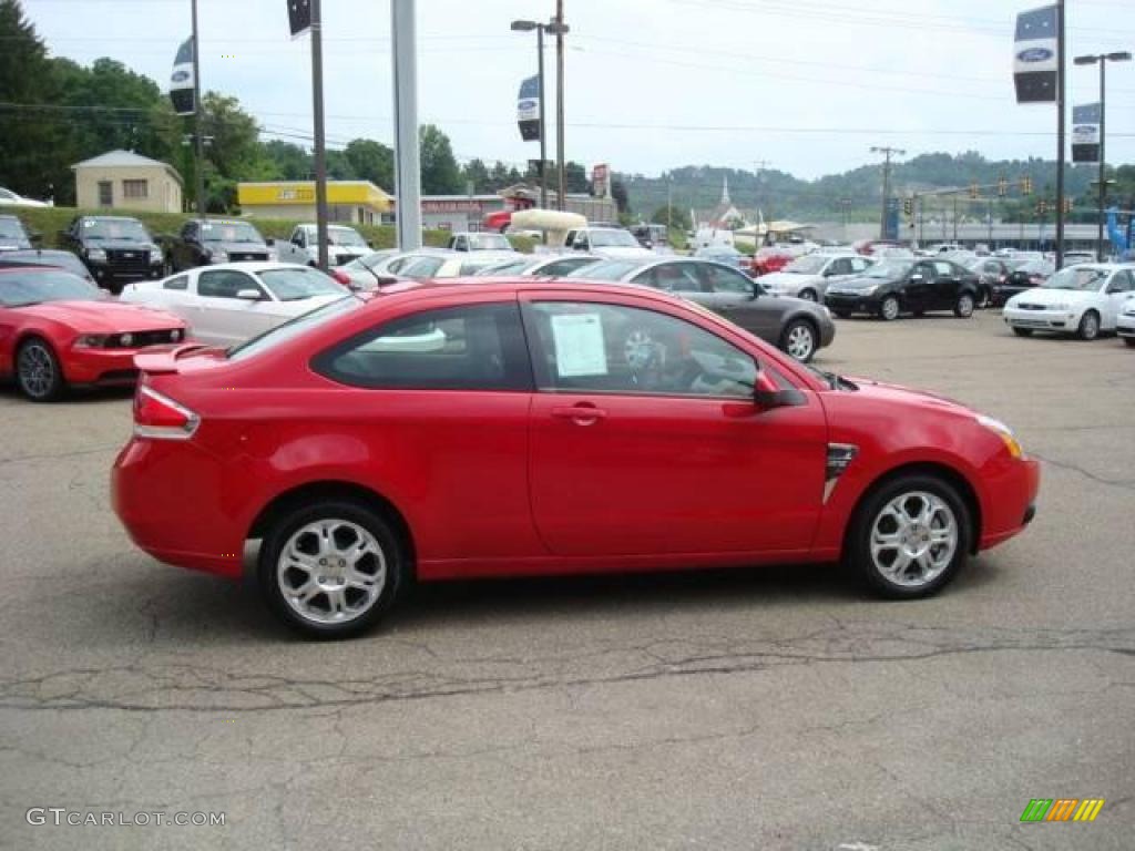 2008 Focus SES Coupe - Vermillion Red / Charcoal Black photo #5