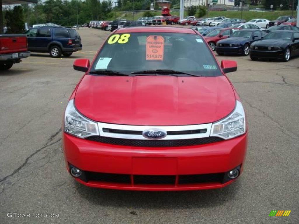 2008 Focus SES Coupe - Vermillion Red / Charcoal Black photo #10