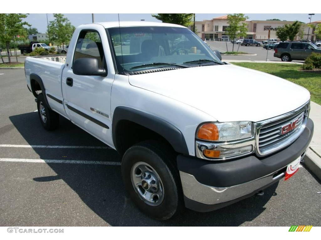 2002 Sierra 2500HD SL Regular Cab - Summit White / Graphite photo #3