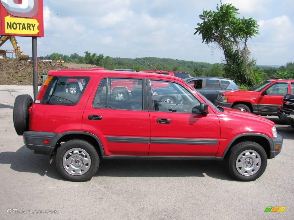 2001 CR-V LX 4WD - Milano Red / Dark Gray photo #2