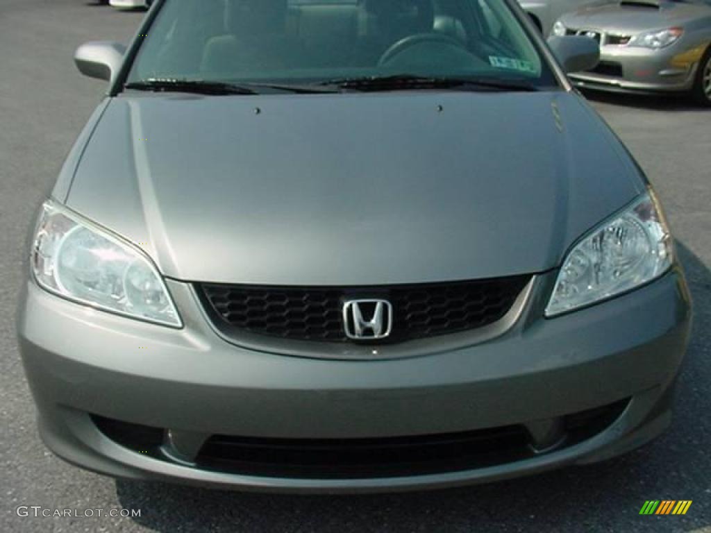 2005 Civic EX Coupe - Magnesium Metallic / Black photo #2