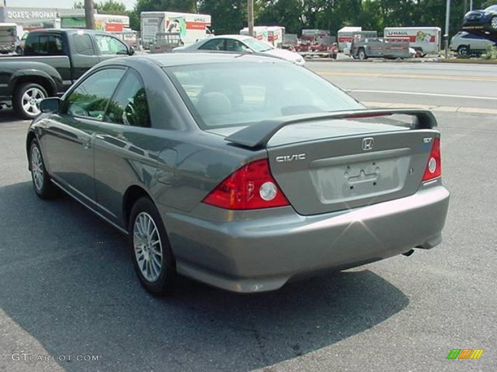 2005 Civic EX Coupe - Magnesium Metallic / Black photo #4