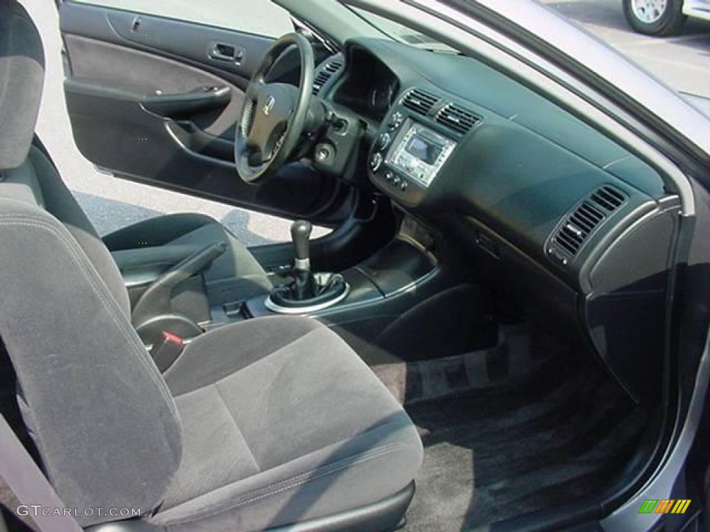 2005 Civic EX Coupe - Magnesium Metallic / Black photo #9