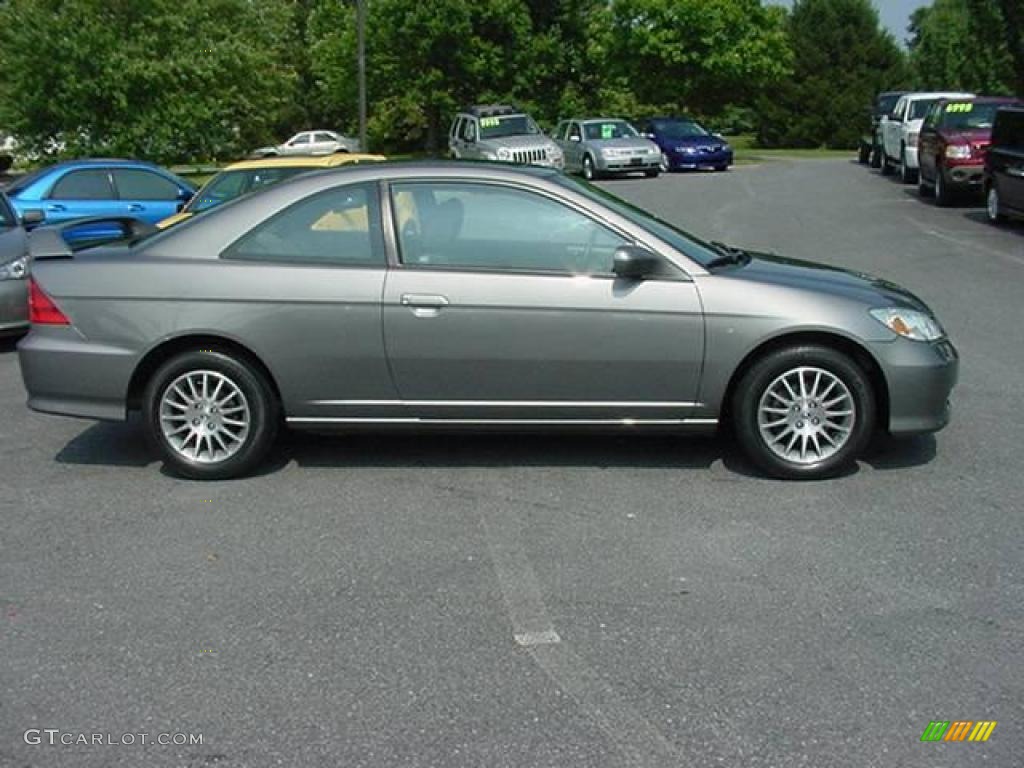 2005 Civic EX Coupe - Magnesium Metallic / Black photo #11