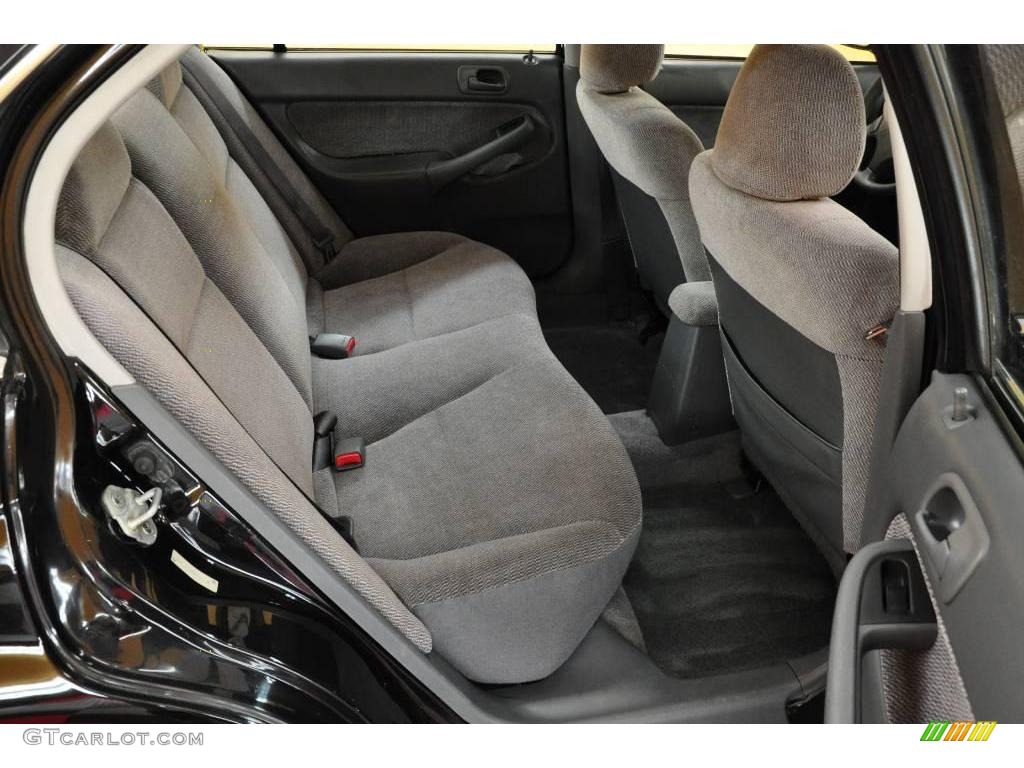 1997 Civic EX Sedan - Black Pearl Metallic / Gray photo #17