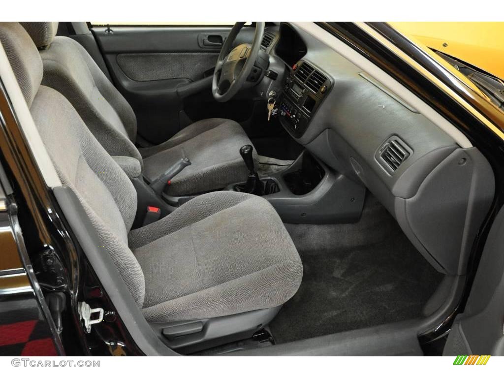 1997 Civic EX Sedan - Black Pearl Metallic / Gray photo #18