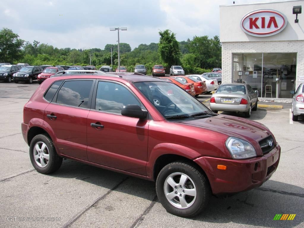 2007 Tucson GLS - Mesa Red Metallic / Gray photo #1