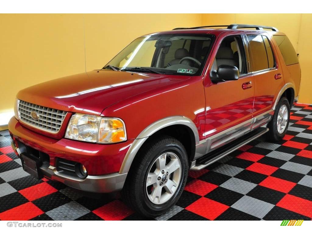 2003 Explorer Eddie Bauer 4x4 - Redfire Metallic / Medium Parchment Beige photo #3