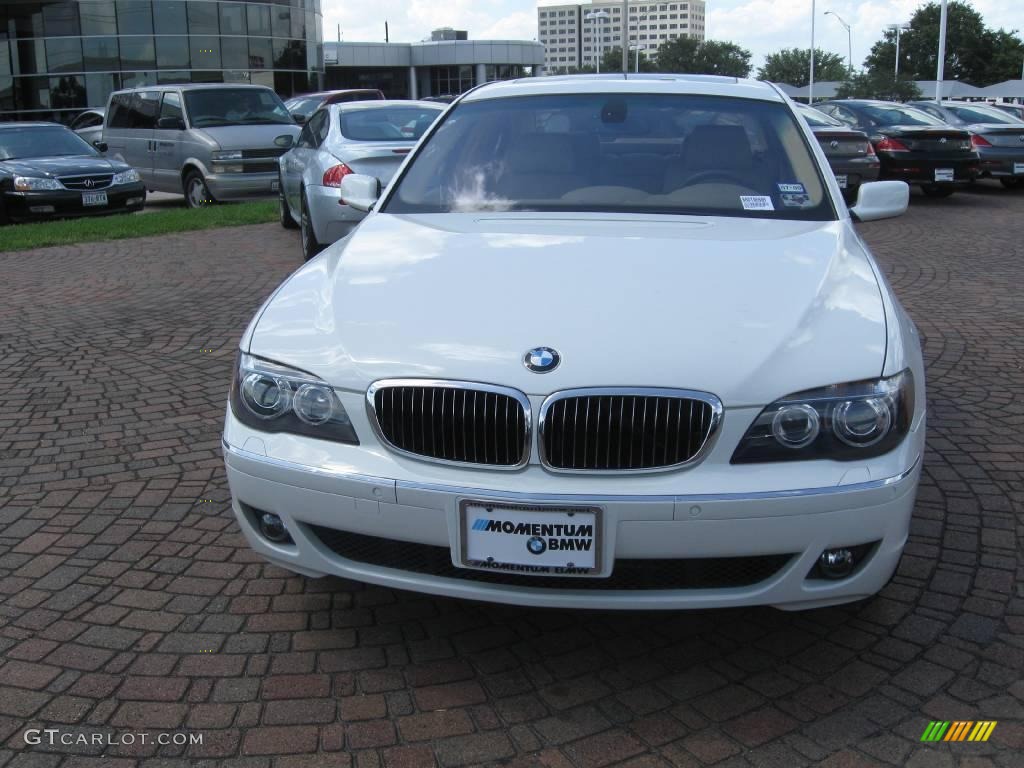 2006 7 Series 750i Sedan - Alpine White / Dark Beige/Beige III photo #2