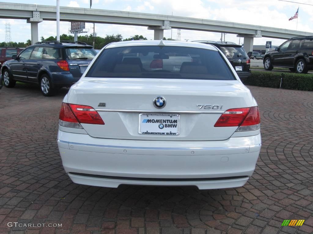 2006 7 Series 750i Sedan - Alpine White / Dark Beige/Beige III photo #8