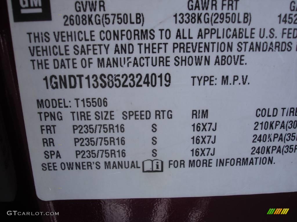 2005 TrailBlazer LS 4x4 - Majestic Red Metallic / Light Cashmere/Ebony photo #15