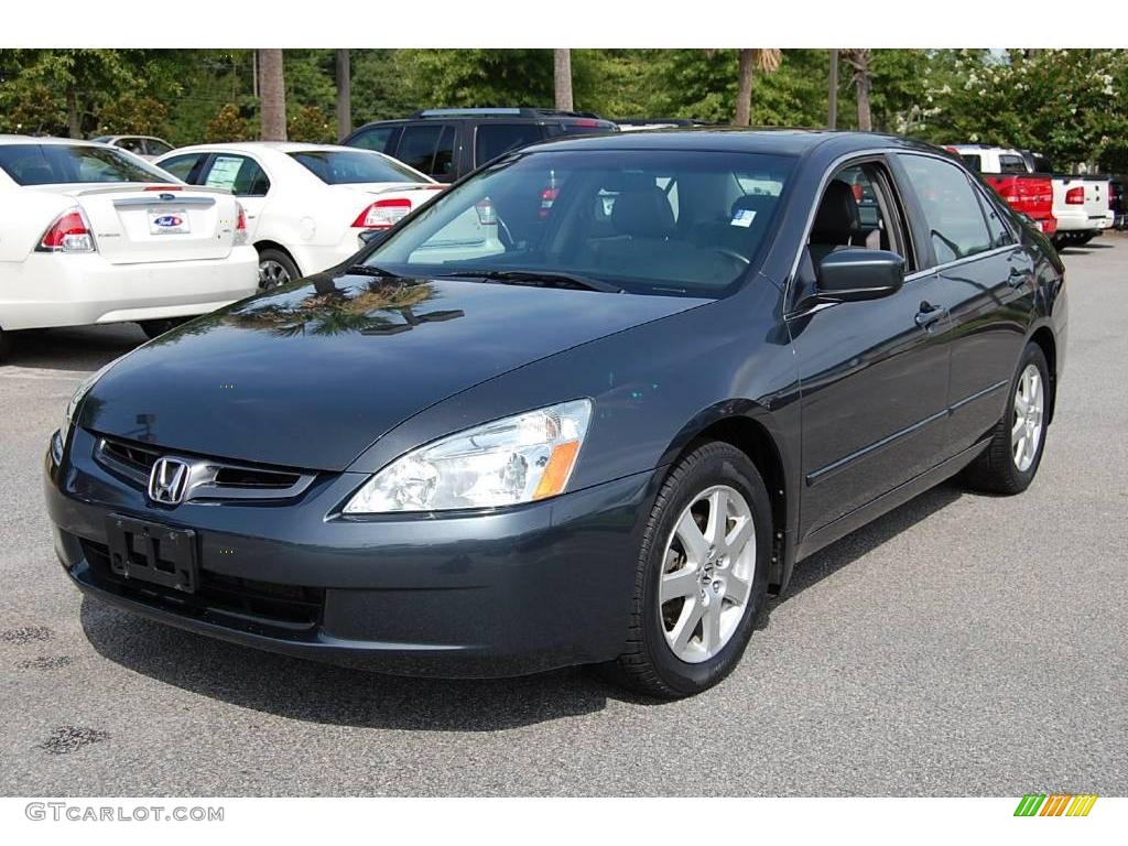 2005 Accord EX-L V6 Sedan - Graphite Pearl / Gray photo #12