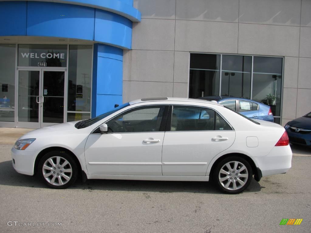 2006 Accord EX-L V6 Sedan - Taffeta White / Ivory photo #3