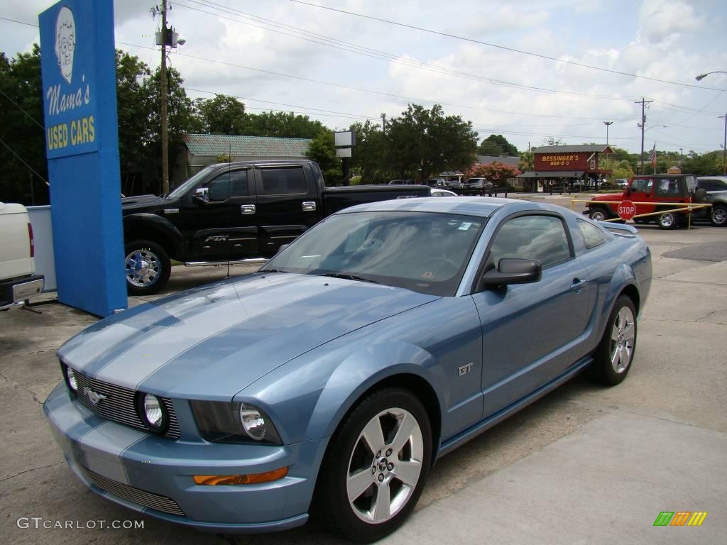 2007 Mustang GT Premium Coupe - Windveil Blue Metallic / Dark Charcoal photo #4