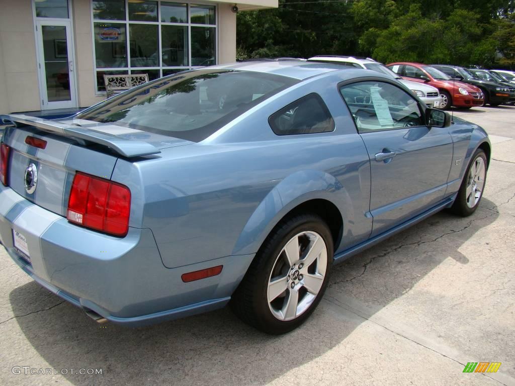 2007 Mustang GT Premium Coupe - Windveil Blue Metallic / Dark Charcoal photo #8