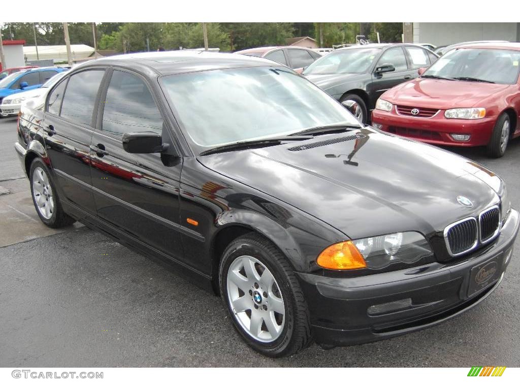 2001 3 Series 325i Sedan - Jet Black / Sand photo #3