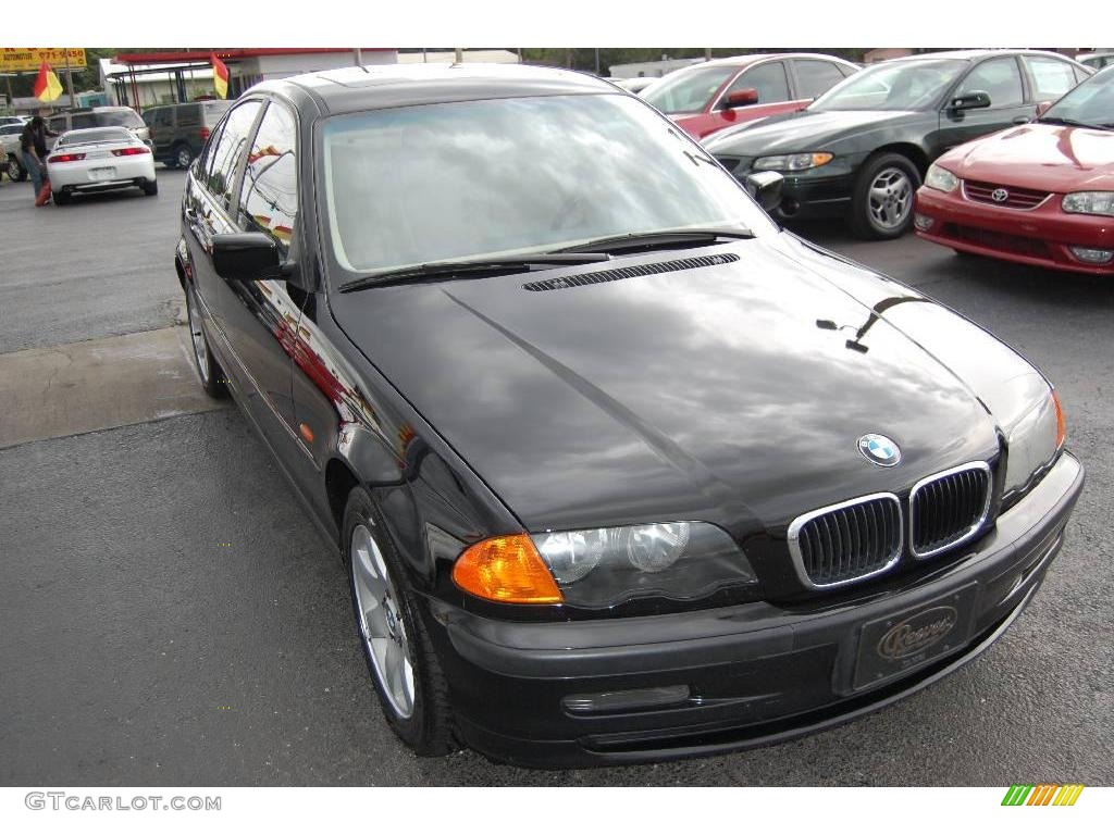 2001 3 Series 325i Sedan - Jet Black / Sand photo #4