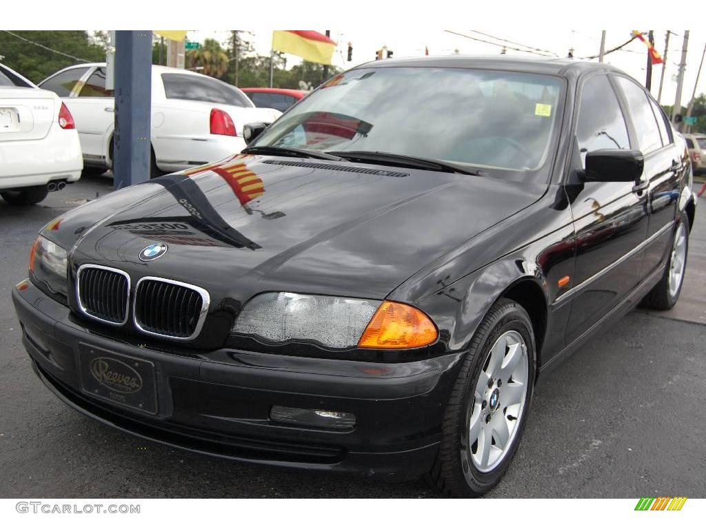 2001 3 Series 325i Sedan - Jet Black / Sand photo #5