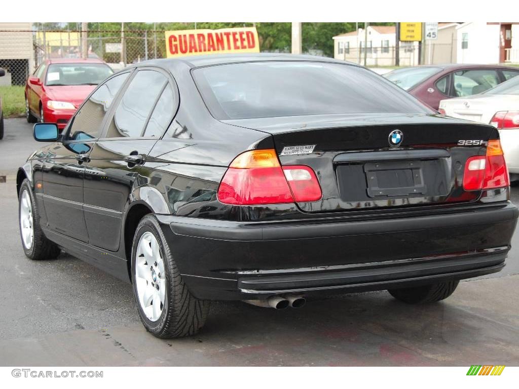 2001 3 Series 325i Sedan - Jet Black / Sand photo #11