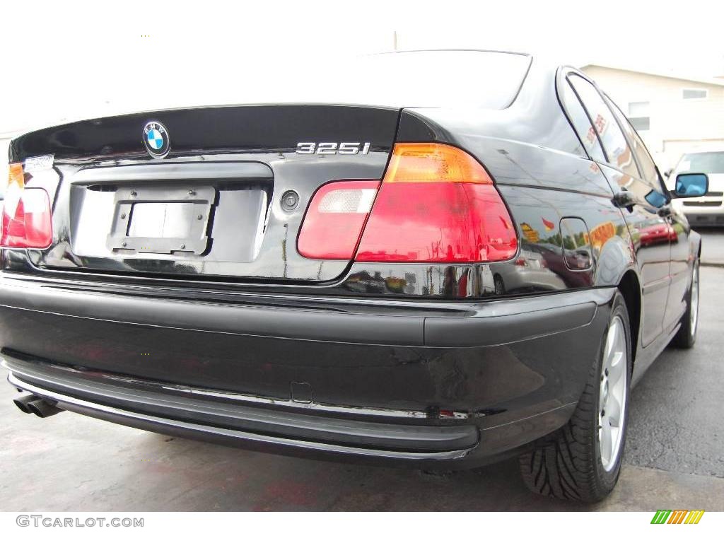 2001 3 Series 325i Sedan - Jet Black / Sand photo #12