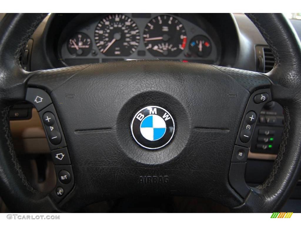 2001 3 Series 325i Sedan - Jet Black / Sand photo #15