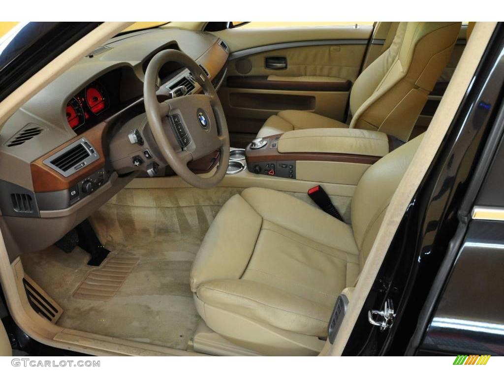 2003 7 Series 745Li Sedan - Jet Black / Dark Beige/Beige III photo #13