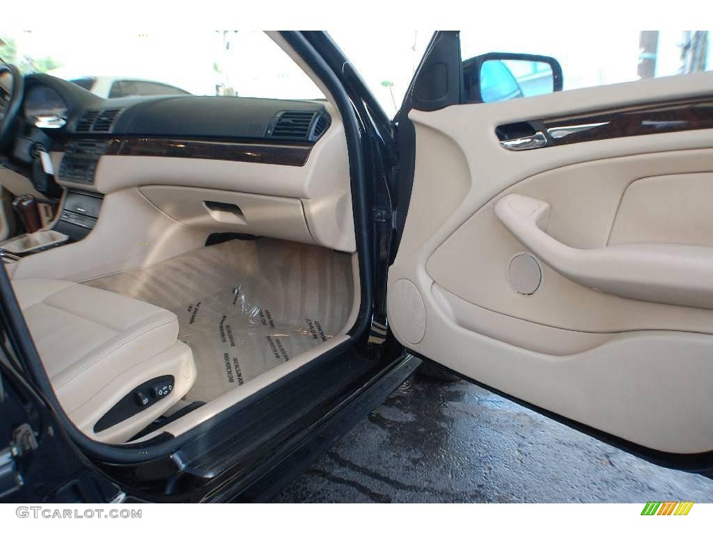 2001 3 Series 325i Sedan - Jet Black / Sand photo #24