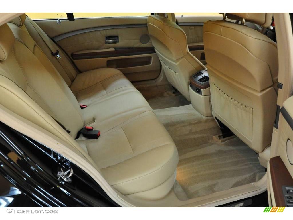 2003 7 Series 745Li Sedan - Jet Black / Dark Beige/Beige III photo #16