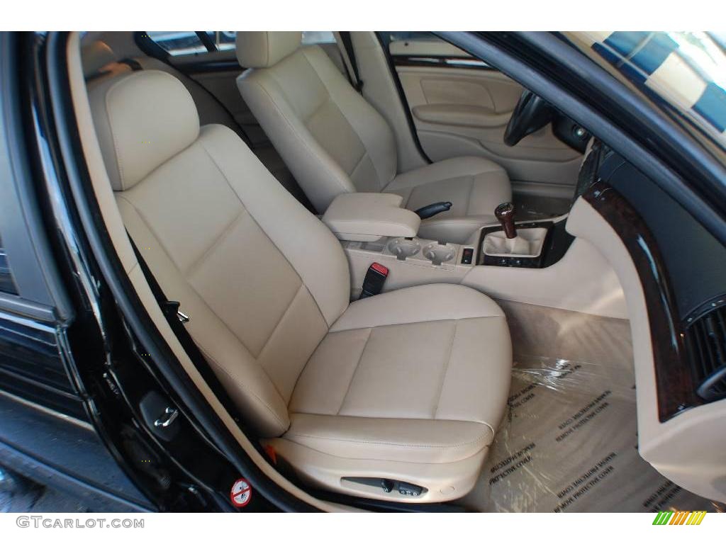 2001 3 Series 325i Sedan - Jet Black / Sand photo #25