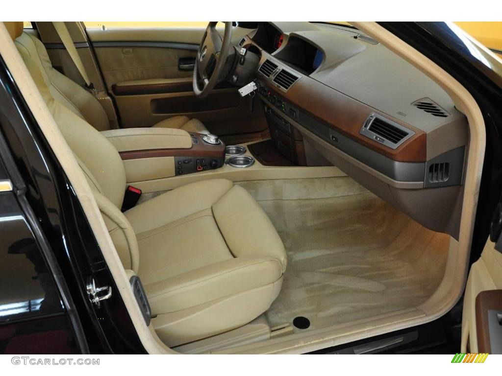 2003 7 Series 745Li Sedan - Jet Black / Dark Beige/Beige III photo #17