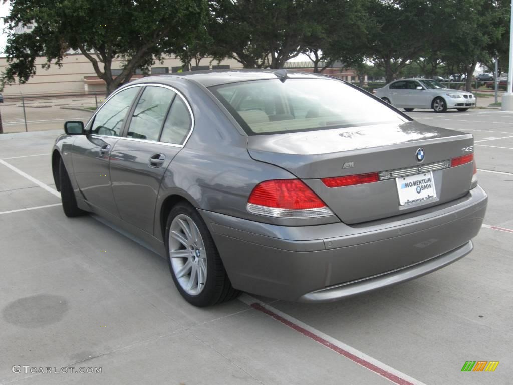 2003 7 Series 745i Sedan - Sterling Grey Metallic / Dark Beige/Beige III photo #4