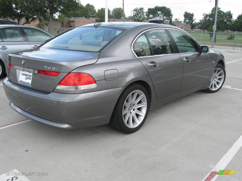 2003 7 Series 745i Sedan - Sterling Grey Metallic / Dark Beige/Beige III photo #6