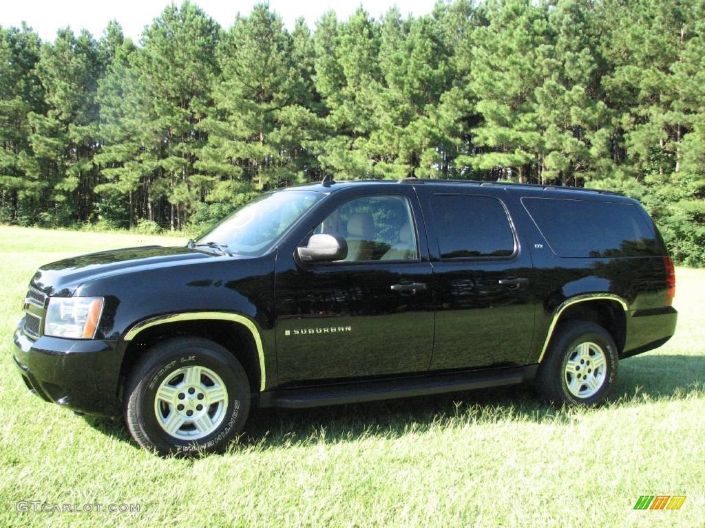 2007 Suburban 1500 LTZ 4x4 - Black / Light Cashmere/Ebony photo #1