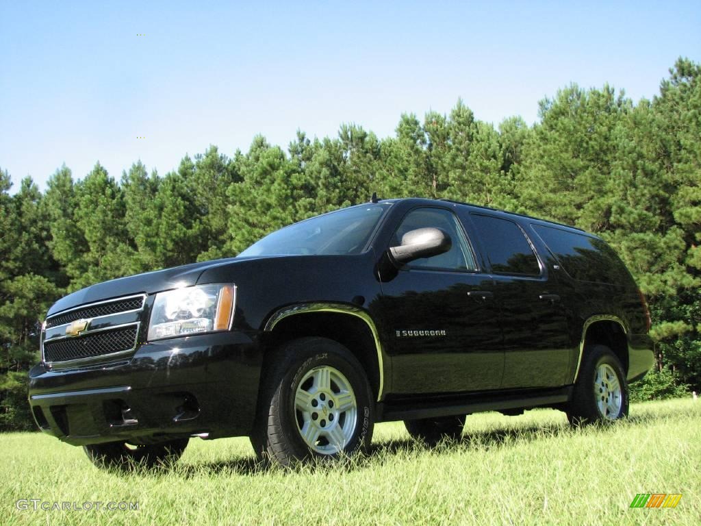 2007 Suburban 1500 LTZ 4x4 - Black / Light Cashmere/Ebony photo #2