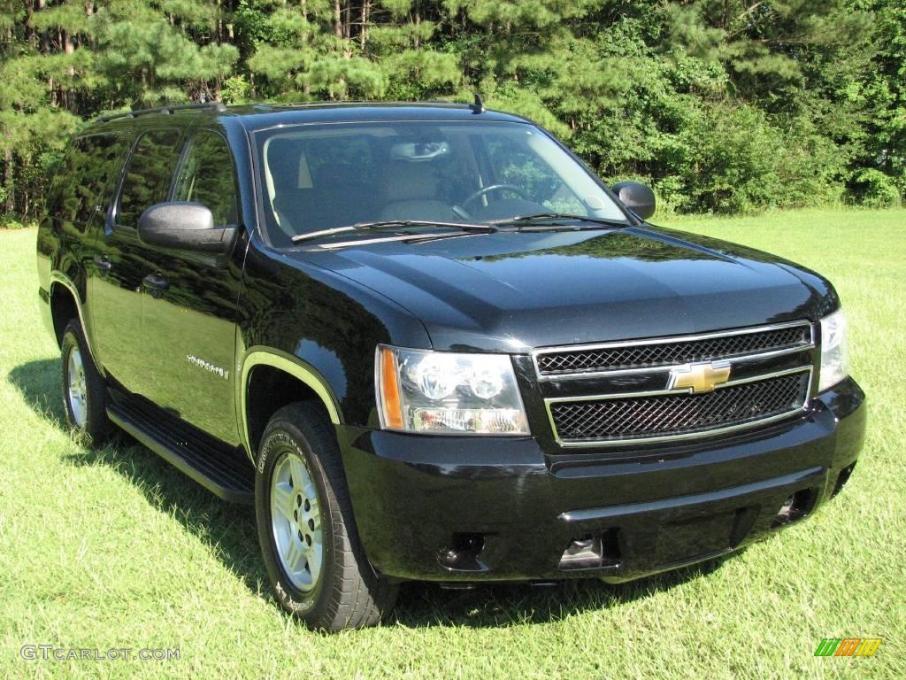 2007 Suburban 1500 LTZ 4x4 - Black / Light Cashmere/Ebony photo #4