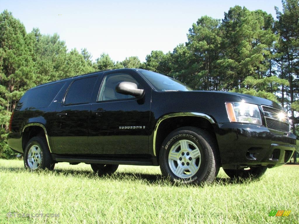 2007 Suburban 1500 LTZ 4x4 - Black / Light Cashmere/Ebony photo #5