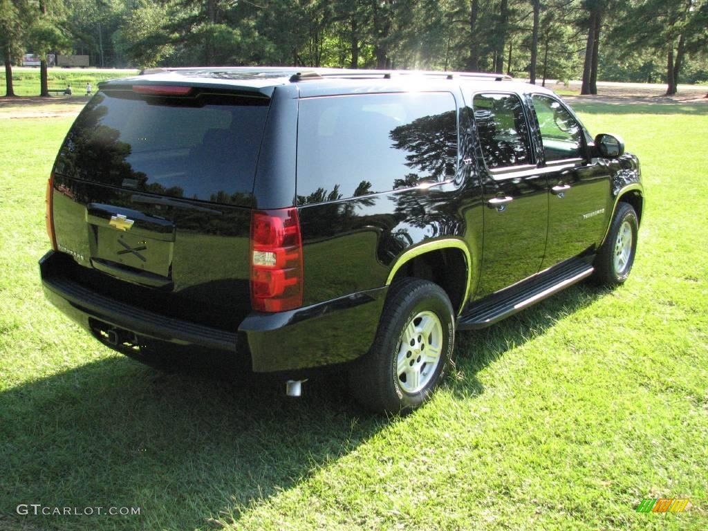 2007 Suburban 1500 LTZ 4x4 - Black / Light Cashmere/Ebony photo #6