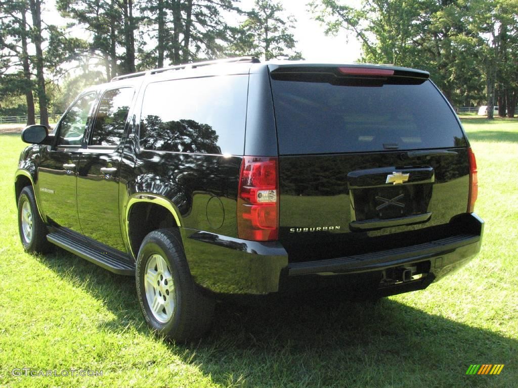 2007 Suburban 1500 LTZ 4x4 - Black / Light Cashmere/Ebony photo #7