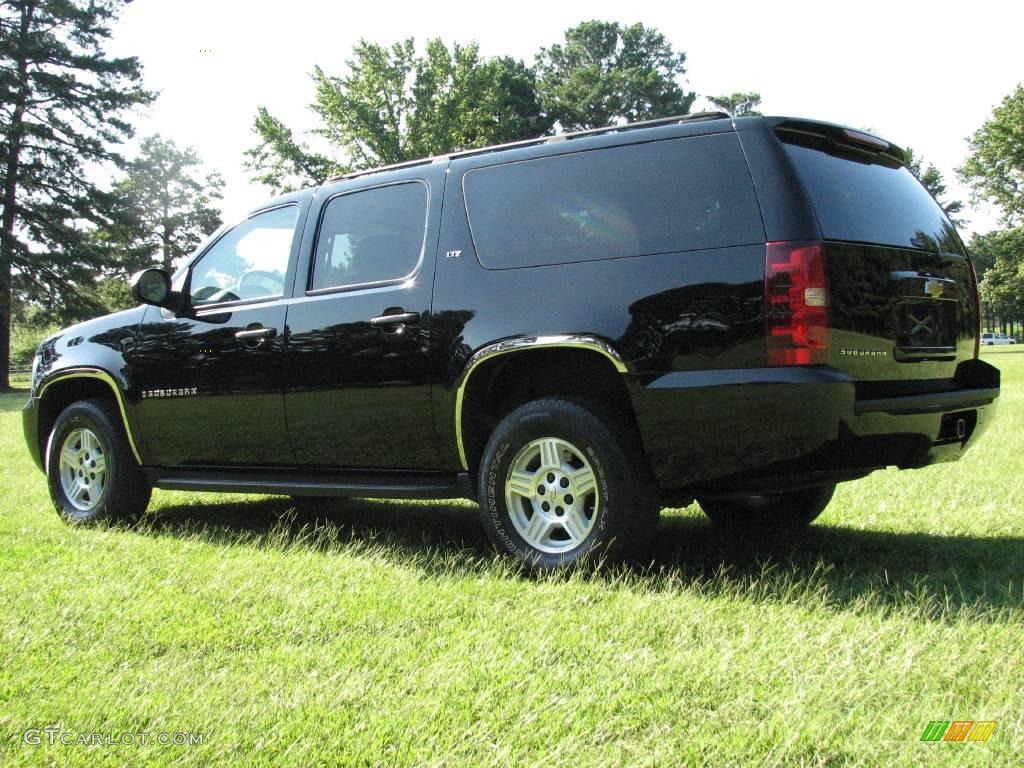 2007 Suburban 1500 LTZ 4x4 - Black / Light Cashmere/Ebony photo #8