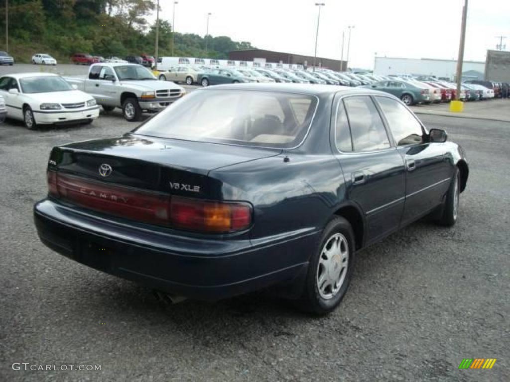 1993 Camry XLE V6 Sedan - Dark Green Pearl / Beige photo #2