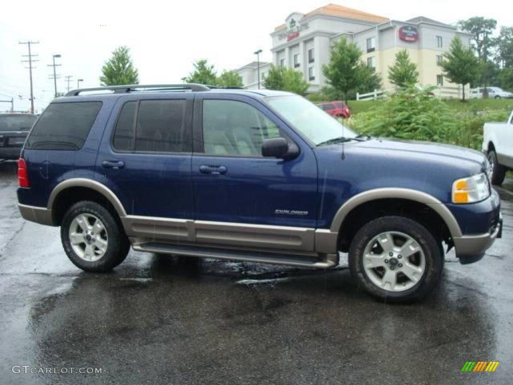2004 Explorer Eddie Bauer 4x4 - Dark Blue Pearl Metallic / Medium Parchment photo #2