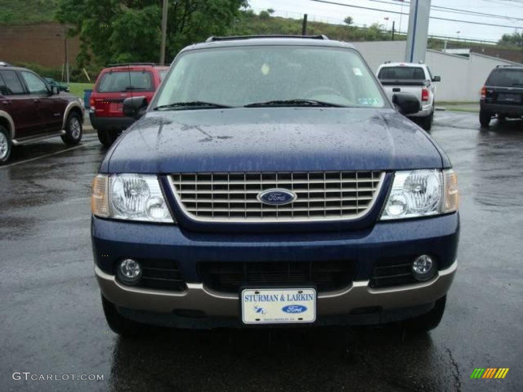 2004 Explorer Eddie Bauer 4x4 - Dark Blue Pearl Metallic / Medium Parchment photo #8